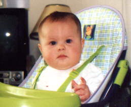 In my new high-chair - 10-09-00