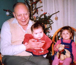With Alzbeta and Grandad, on his birthday