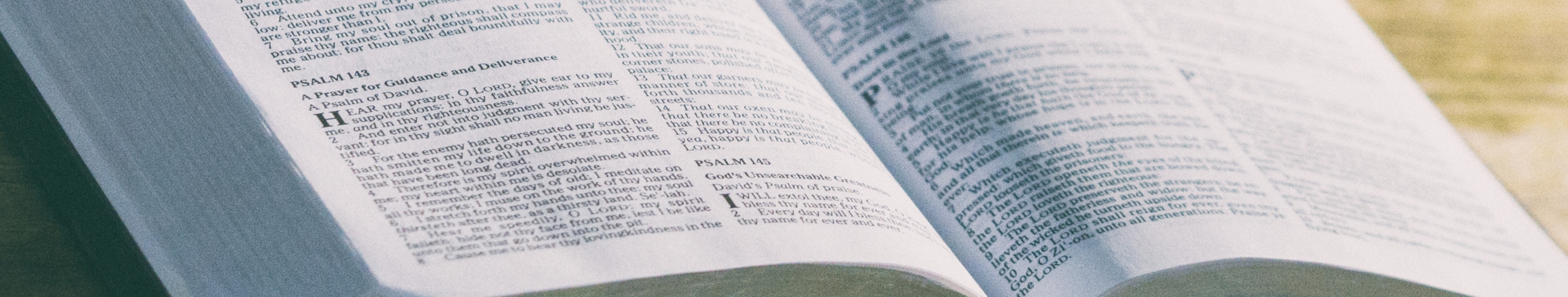 An open Bible